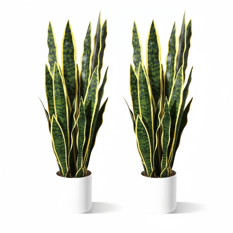 2-Piece Artificial Snake Plant Set