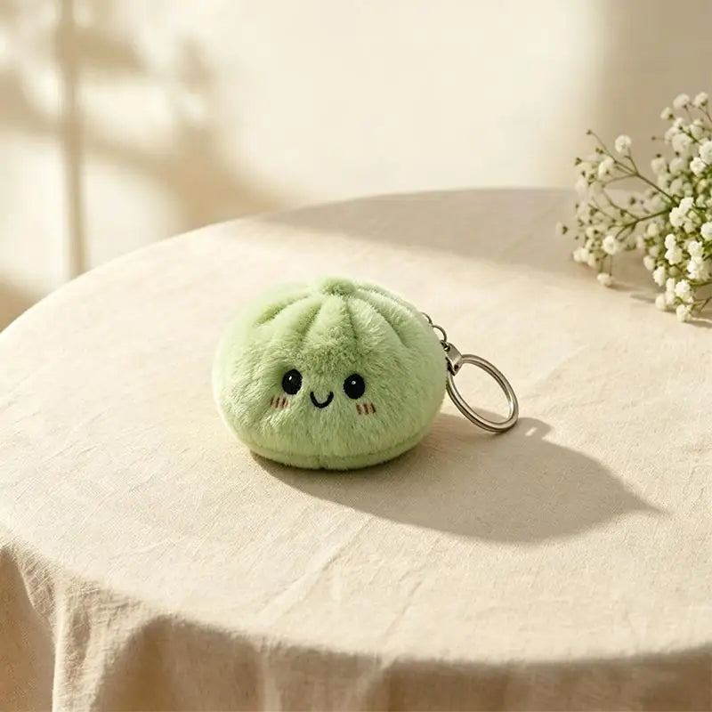Squishy dumpling plush keychain