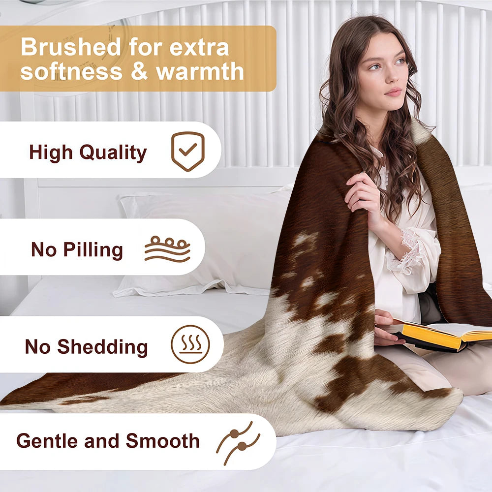 Cow Print Blanket