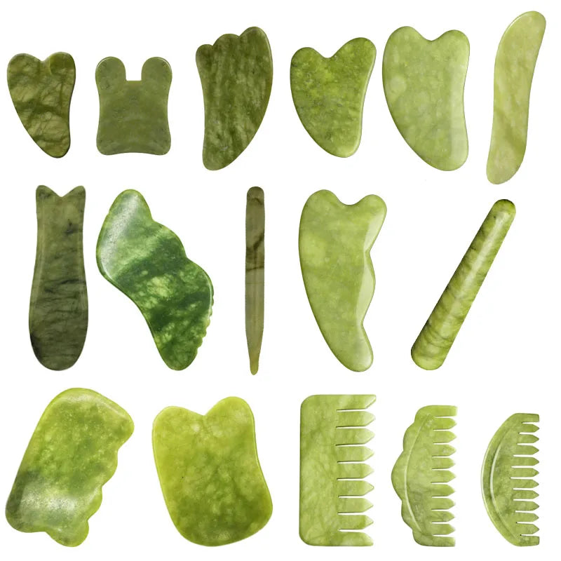 Natural Jade Gua Sha Massage Tool Set