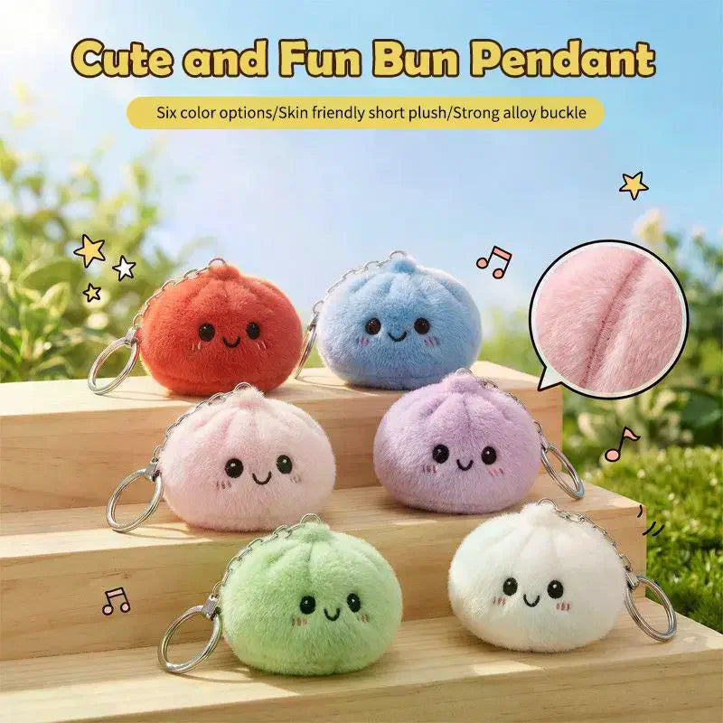 Squishy dumpling plush keychain