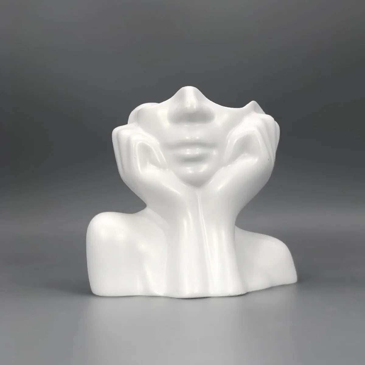 Human Face Makeup Brush Holder