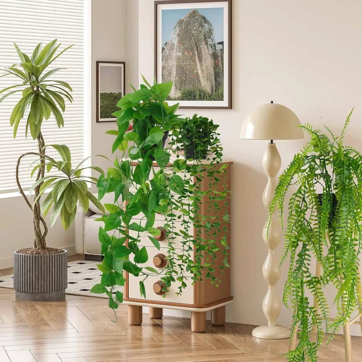 Artificial Hanging Plants & Faux Greenery