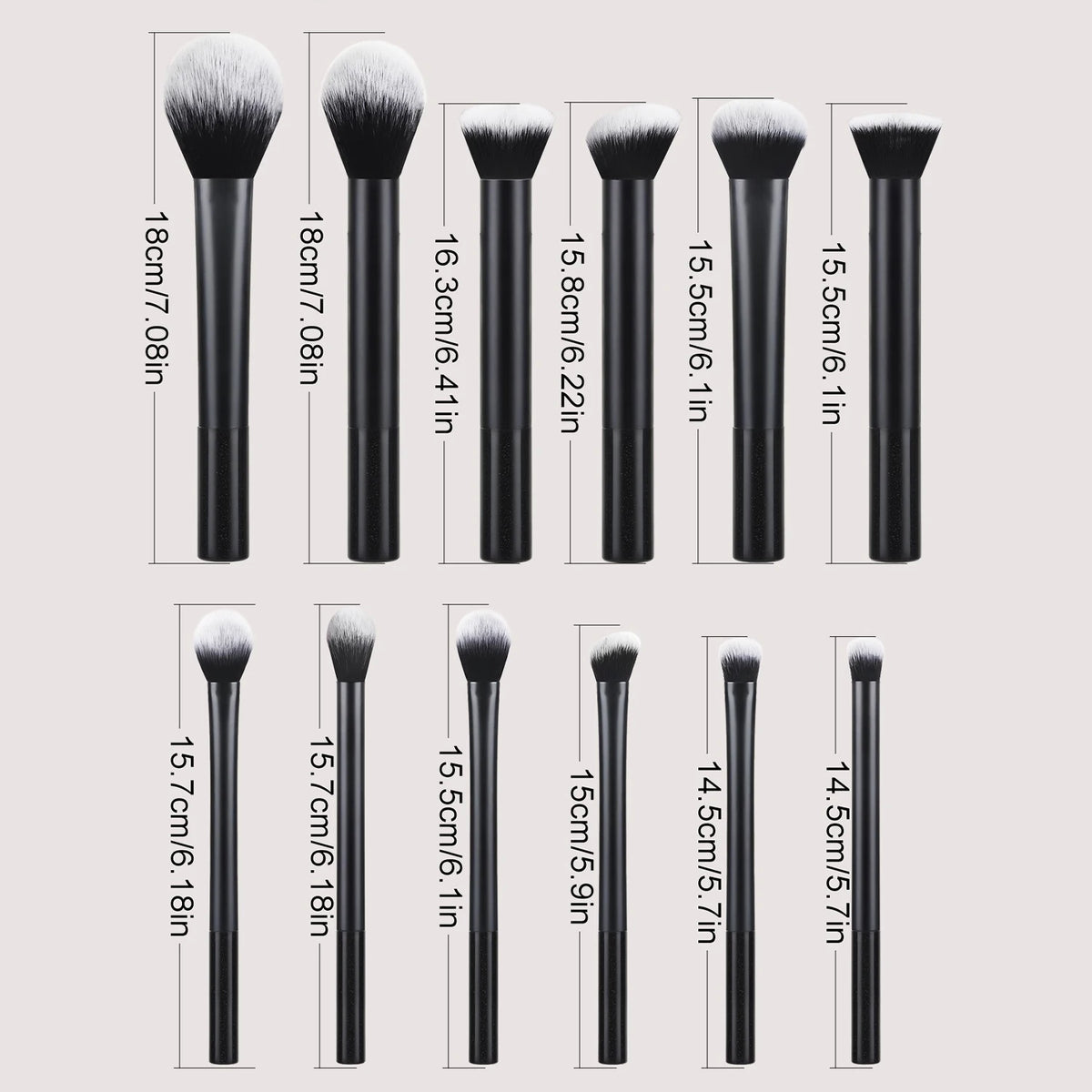 12-Piece Professional Makeup Brush Set