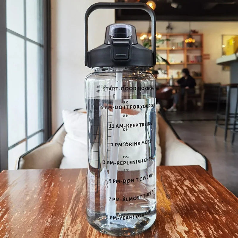 2-Liter Sports Water Bottle with Straw