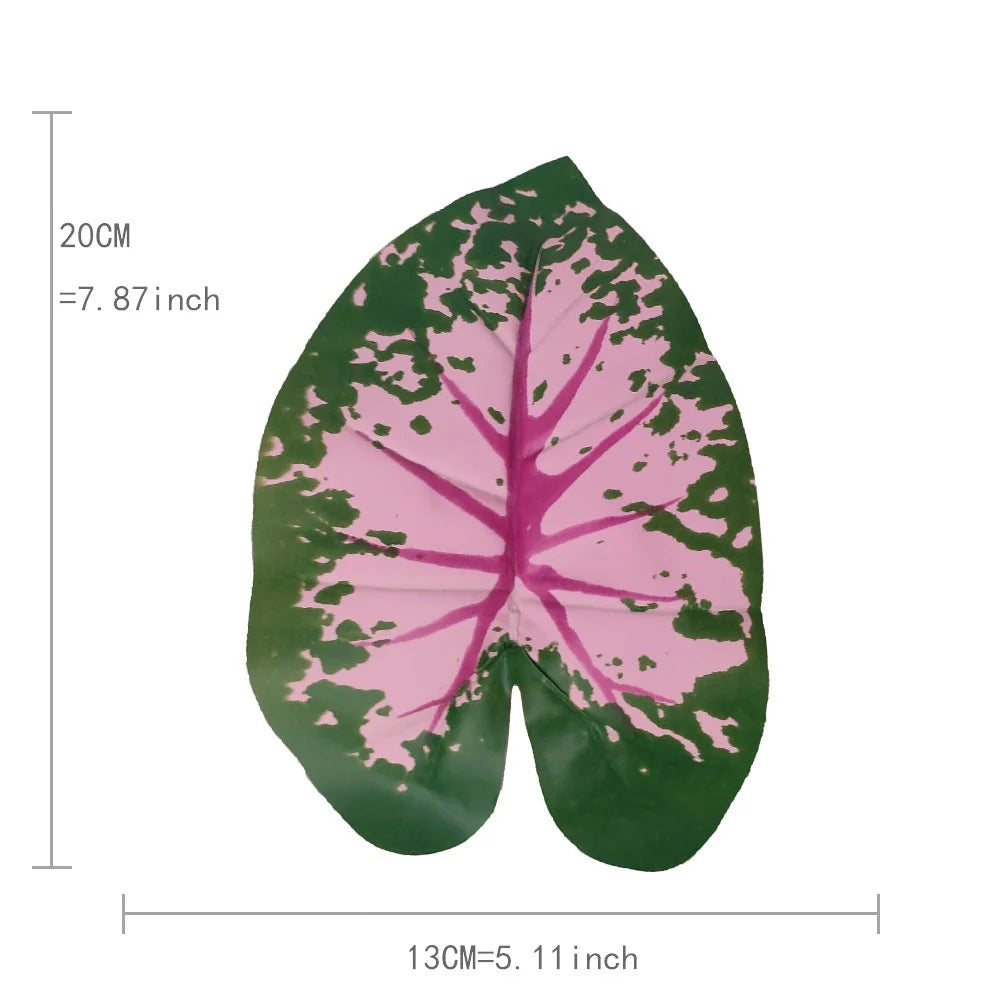 Pink Leaf Artificial Potted Plant