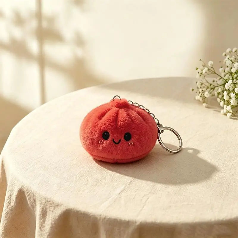Squishy dumpling plush keychain