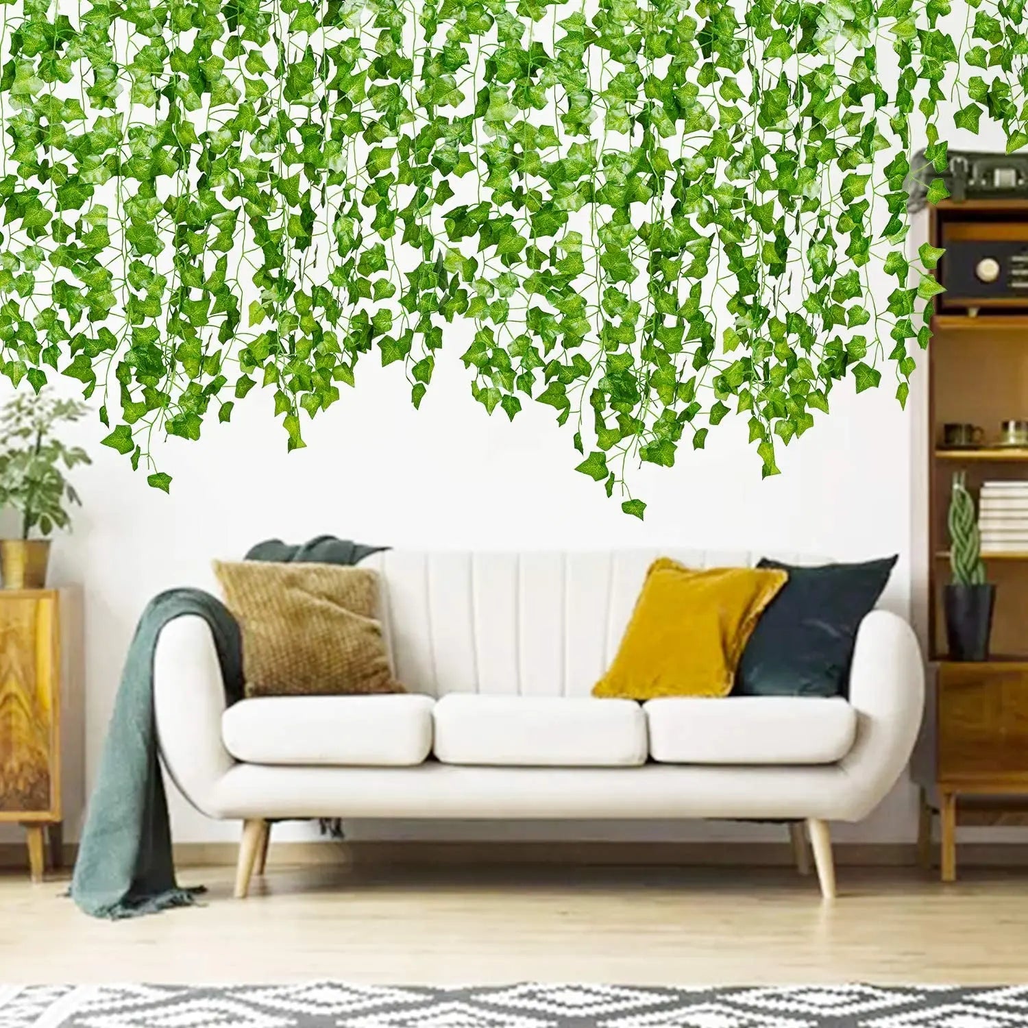 12 Pack 84 Feet Fake Ivy Leaves Artificial Garland Greenery