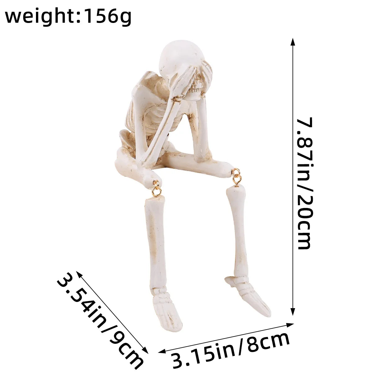 See Speak Hear No Evil Skeleton Figurines Resin