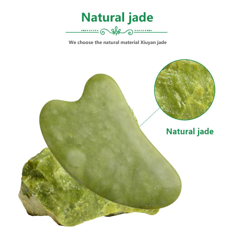 Natural Jade Gua Sha Massage Tool Set