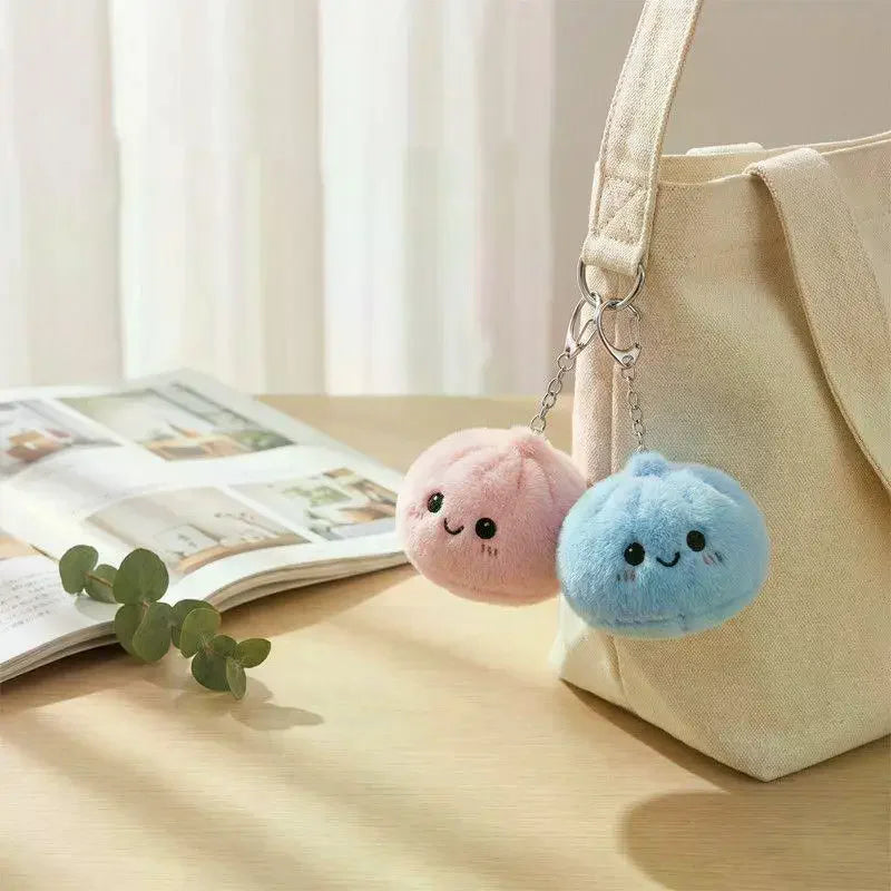 Squishy dumpling plush keychain
