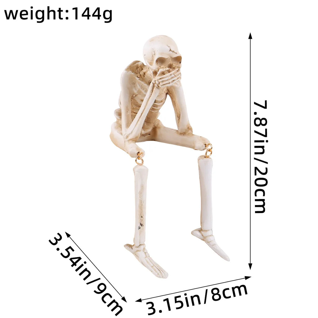 See Speak Hear No Evil Skeleton Figurines Resin