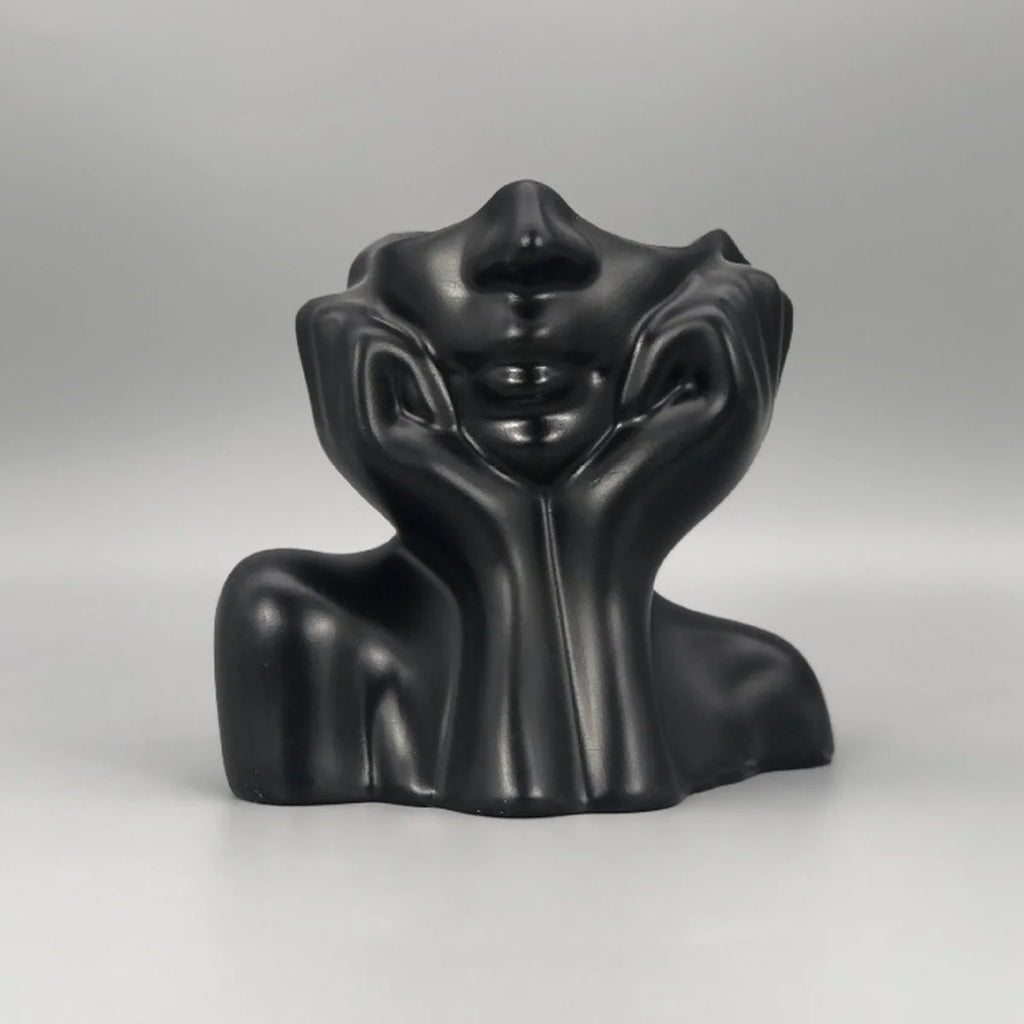 Human Face Makeup Brush Holder