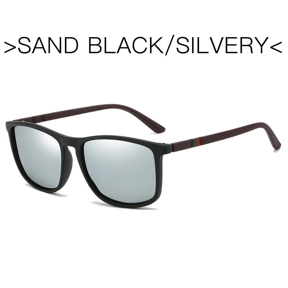 Sports Sunglasses for Men Polarized Comfortable Wear Square Sun Glasses Male Light Weight Eyewear Accessory with Origina UV400