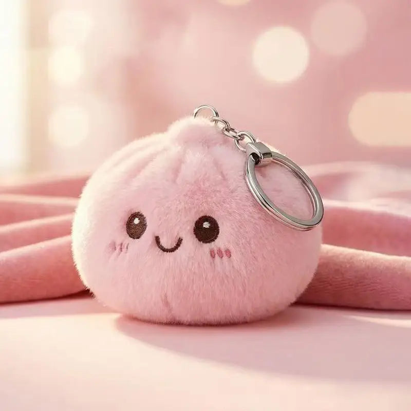 Squishy dumpling plush keychain