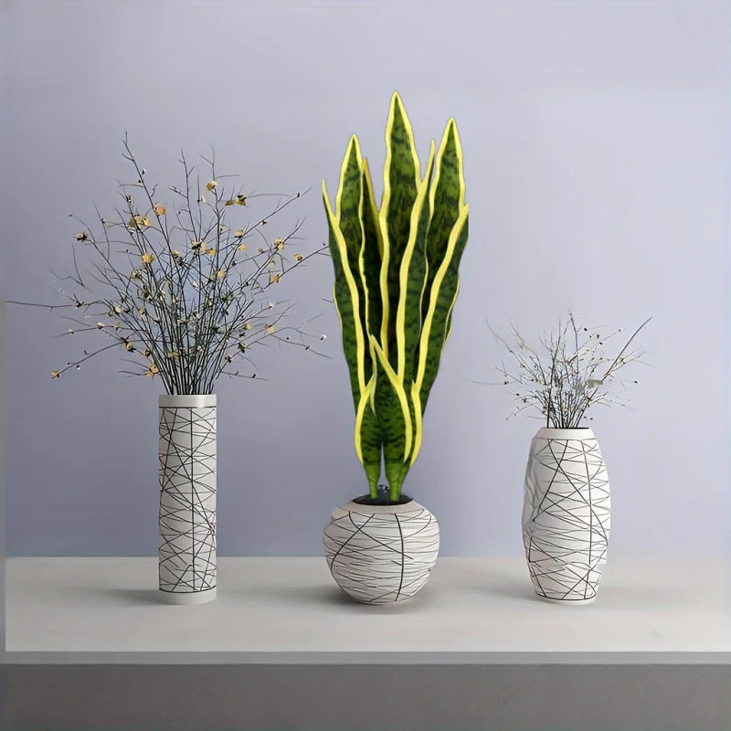 2-Piece Artificial Snake Plant Set