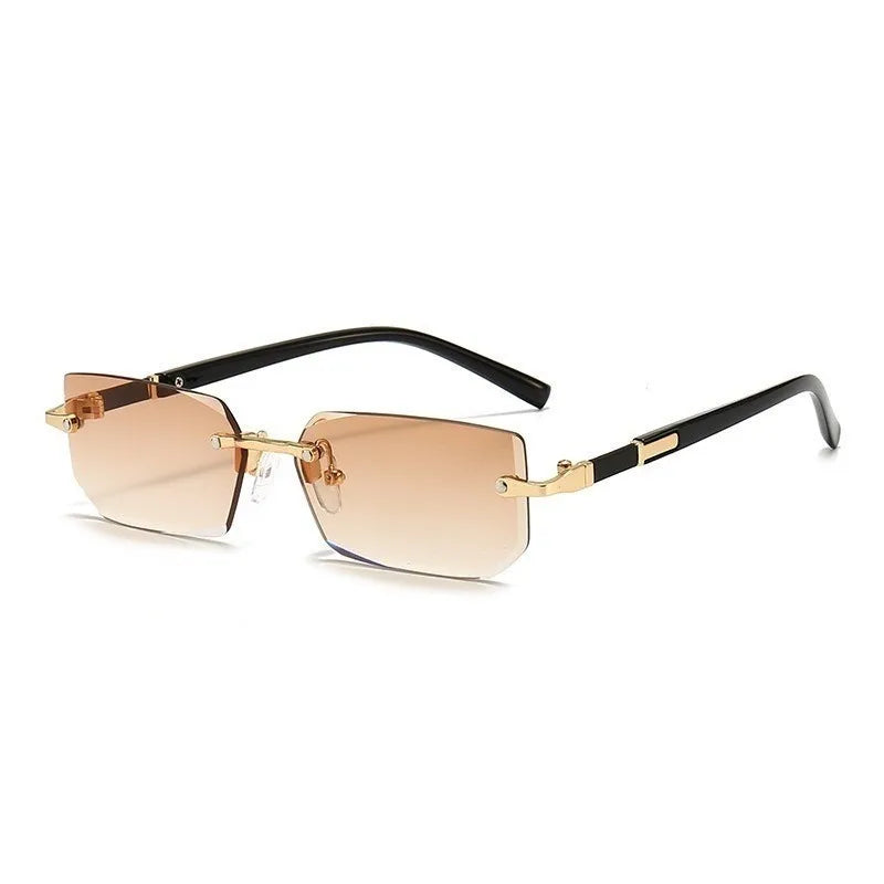 Retro Rimless Designer Sunglasses