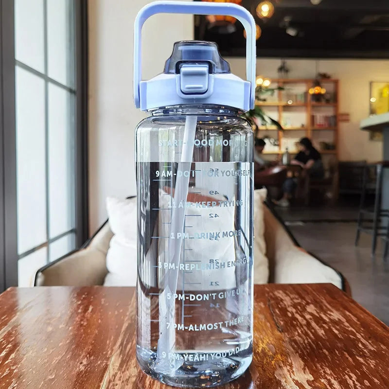 2-Liter Sports Water Bottle with Straw