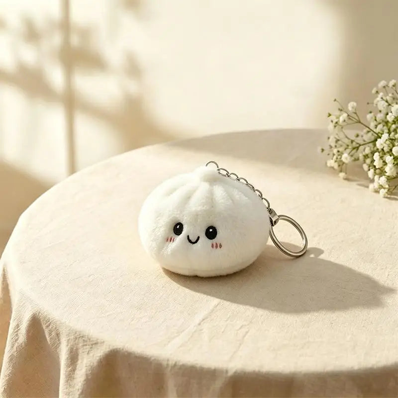 Squishy dumpling plush keychain