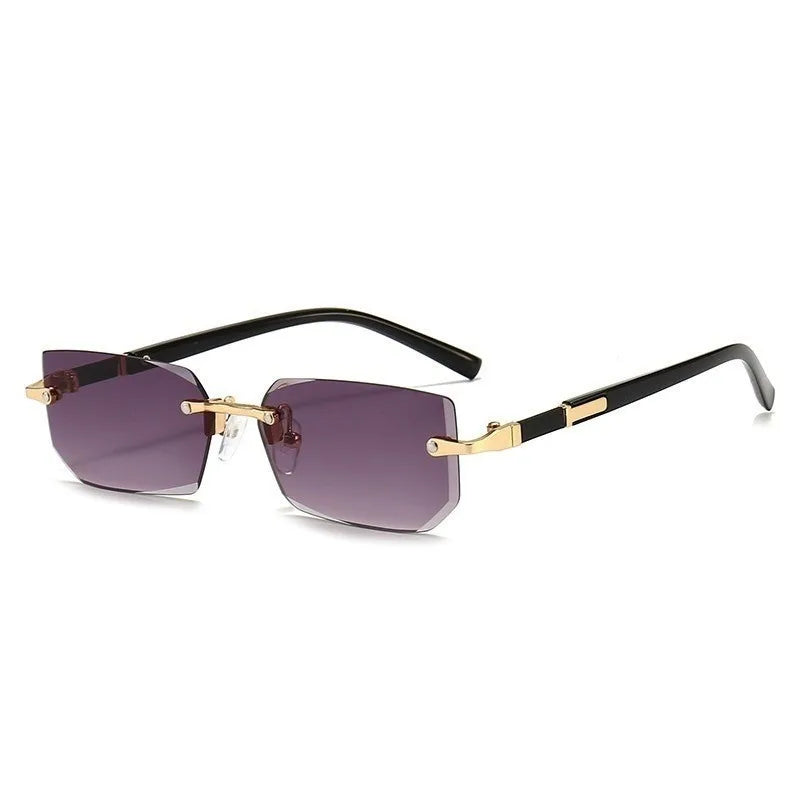 Retro Rimless Designer Sunglasses