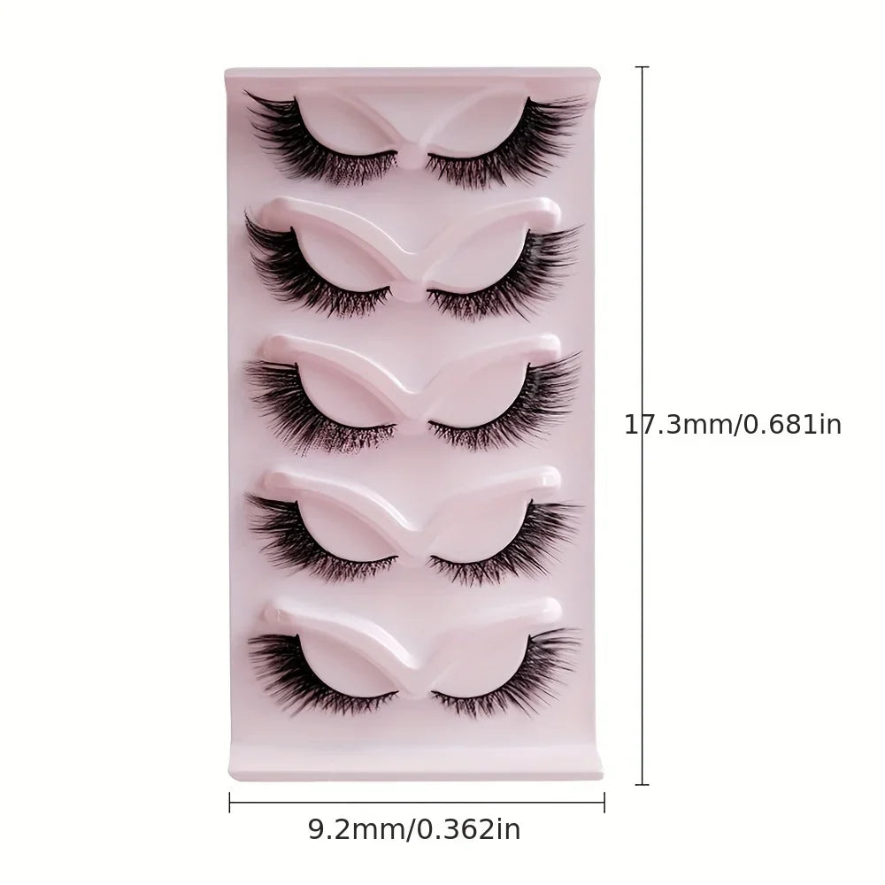 5 Pairs Cat Eye Lashes 21mm