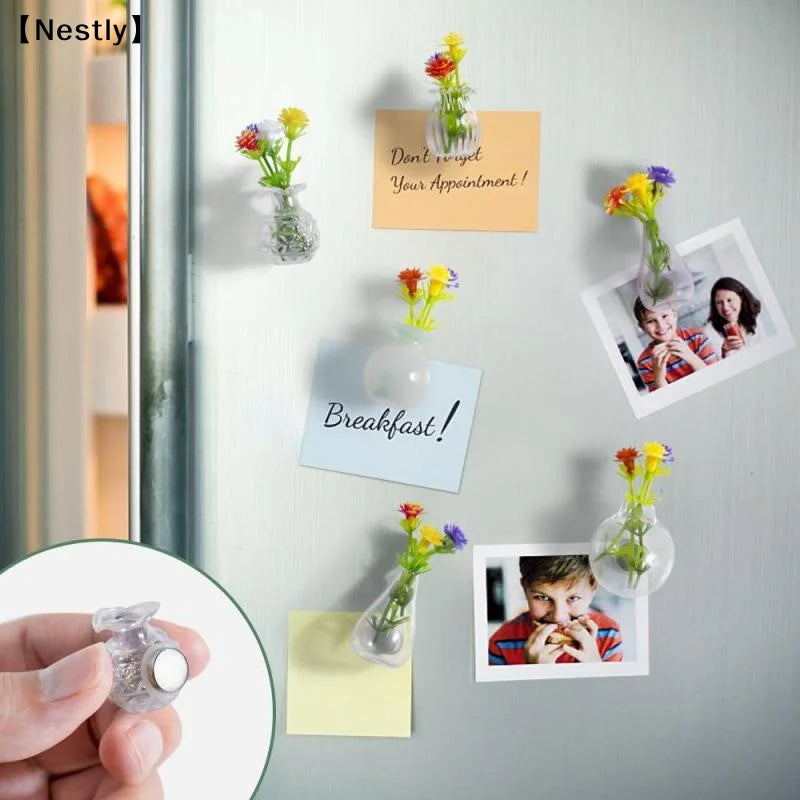 Mini Vase Magnets For Fridge