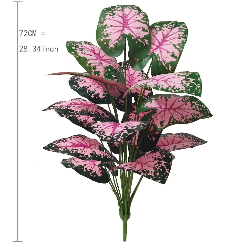 Pink Leaf Artificial Potted Plant