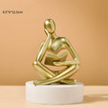 Bookshelf Decor Person Who is Thinking Abstract