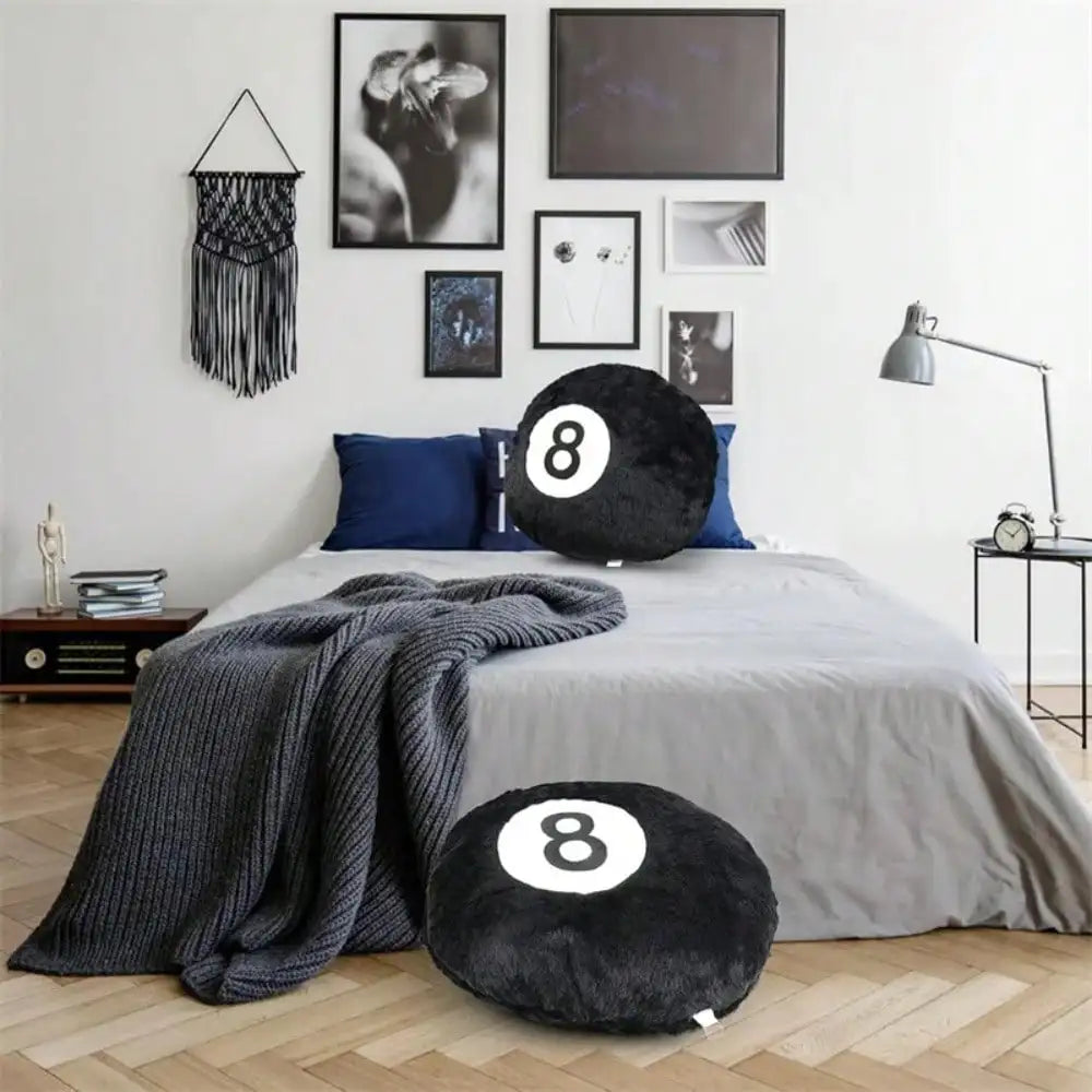 1pc Decorative 8 Ball Pillow Soft Plush